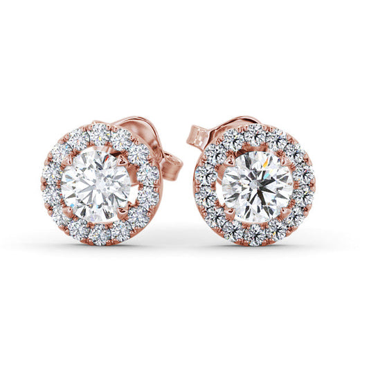 Peyton Rose Gold Halo Lab Diamond Earring