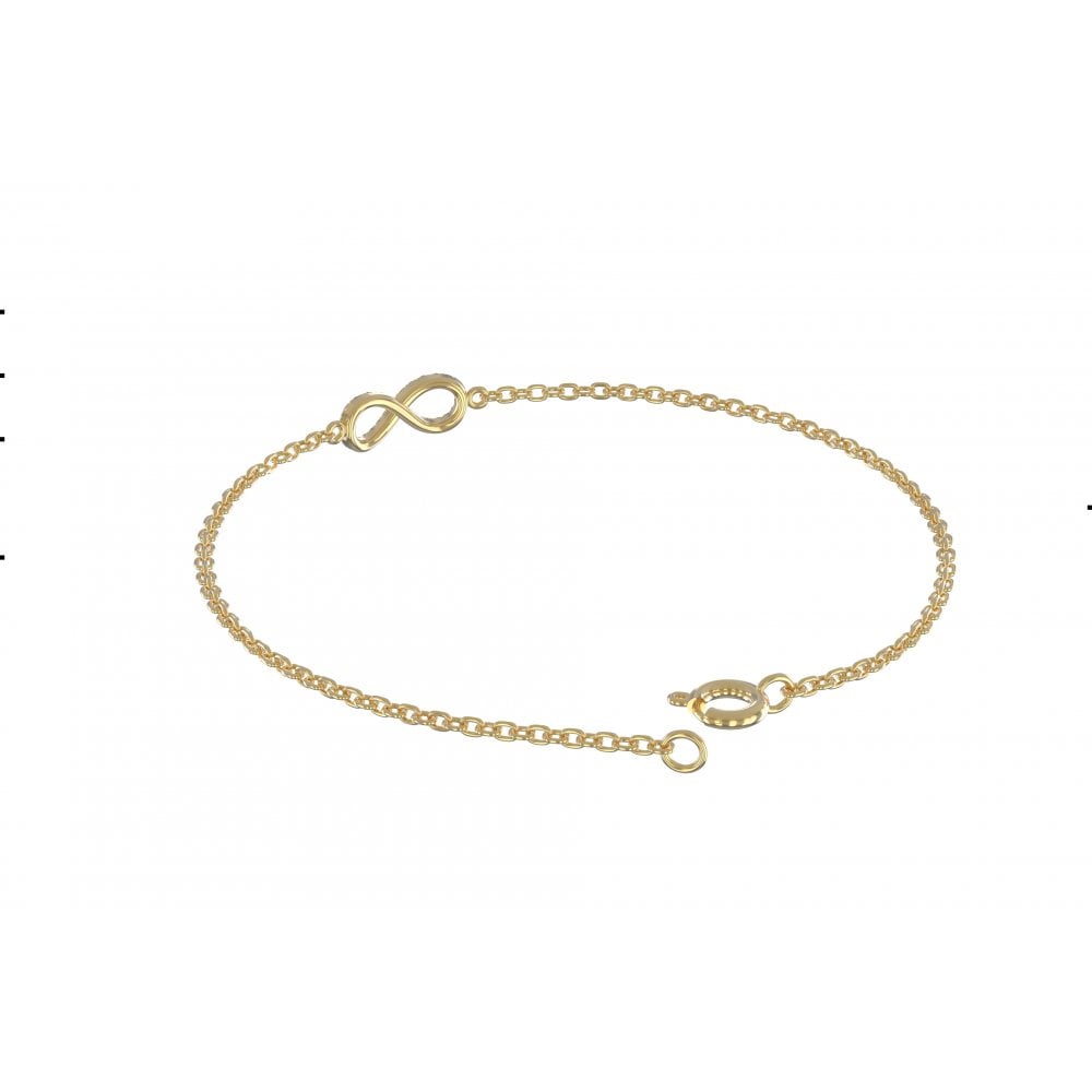 Thalia Yellow Gold Infinity Lab Diamond Bracelet