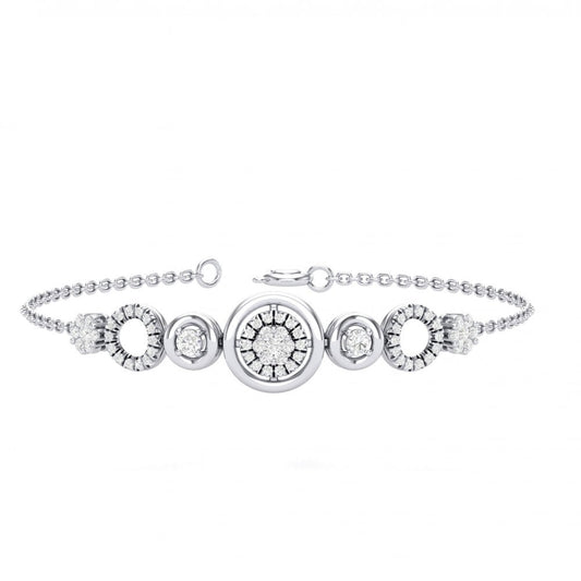 Vivian White Gold Lab Diamond Bracelet