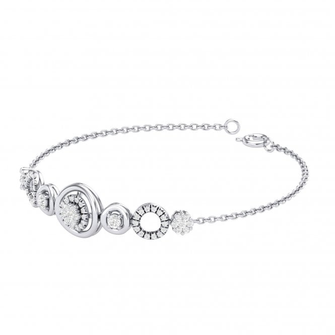 Vivian White Gold Lab Diamond Bracelet