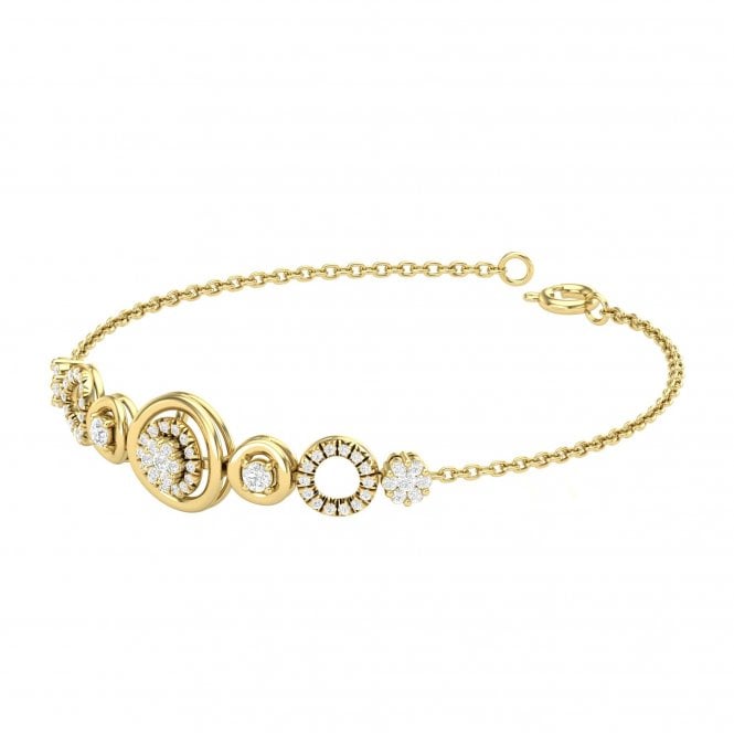 Vivian Yellow Gold Lab Diamond Bracelet