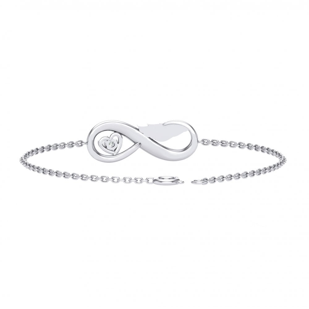 Willow White Gold Angel Lab Diamond Bracelet